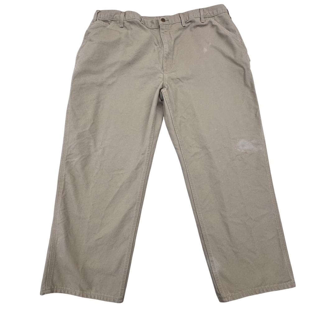Carhartt B11-DES Men's Tan Original Dungaree‎ Fit Carpenter Pants Tag Size 48x30